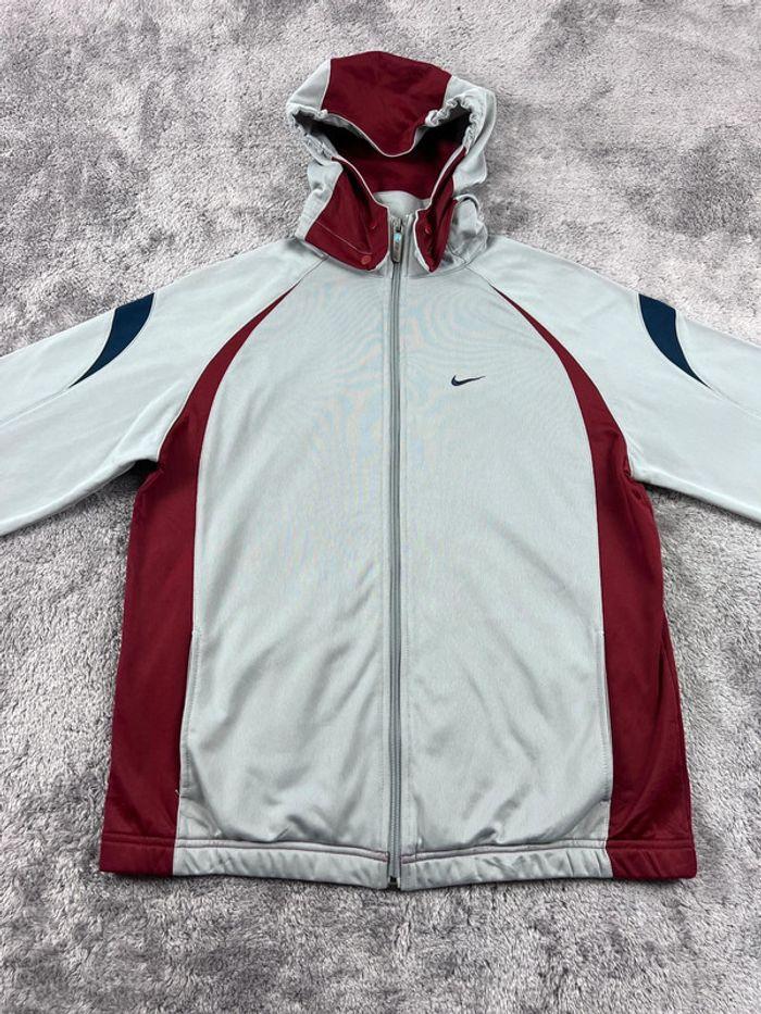 👕 Veste à capuche de sport Nike Vintage 90’ 2000’ avec logo brodé Grise Taille S 👕 - photo numéro 6