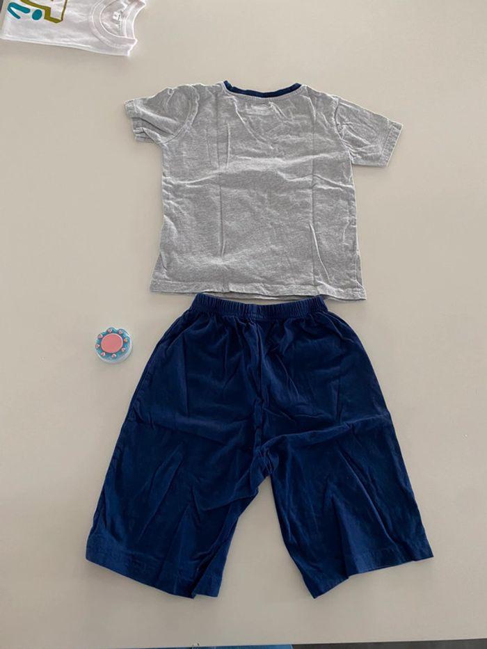 Pyjama bermuda gris bleu marine foot 6 ans - photo numéro 5