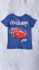 T-shirt manches courtes bleu Cars Disney 3 ans