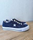 Baskets femme converse basse en suède bleue marine pointure 40  portée deux fois