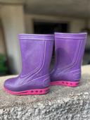 Bottes de pluie caoutchouc fille violet/rose 25 influx