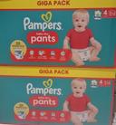 Lot de 2 cartons couches culottes pampers taille 4 neuf  270 couches au total