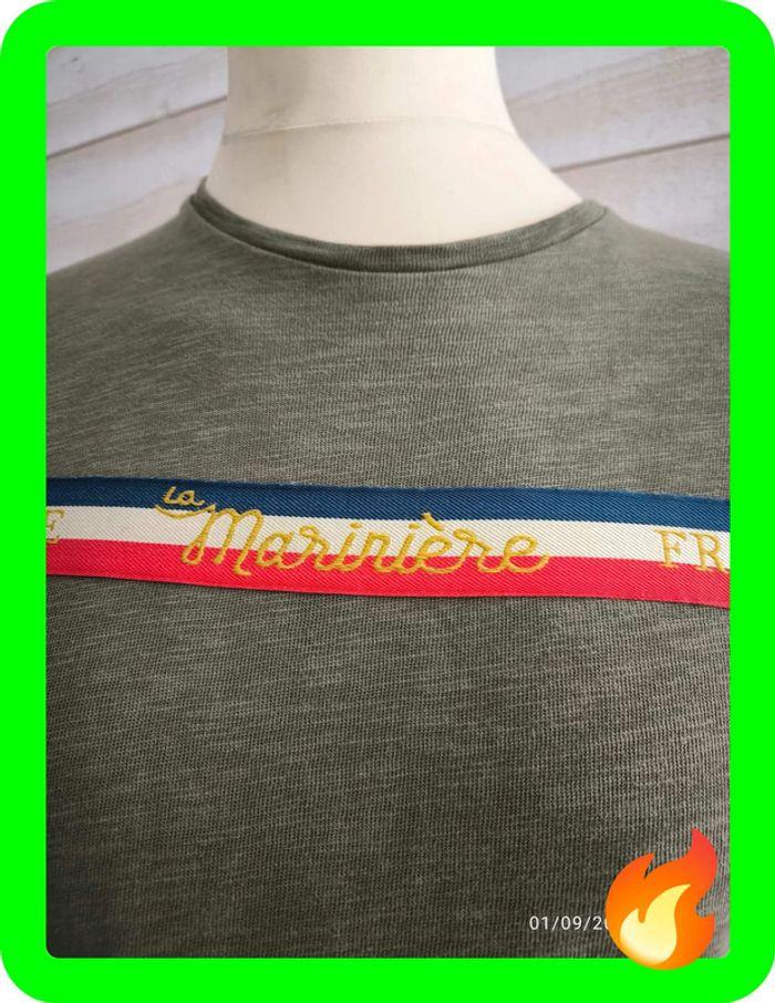 Tee shirt manches longues  vert kaki La Marinière  Française - photo numéro 2