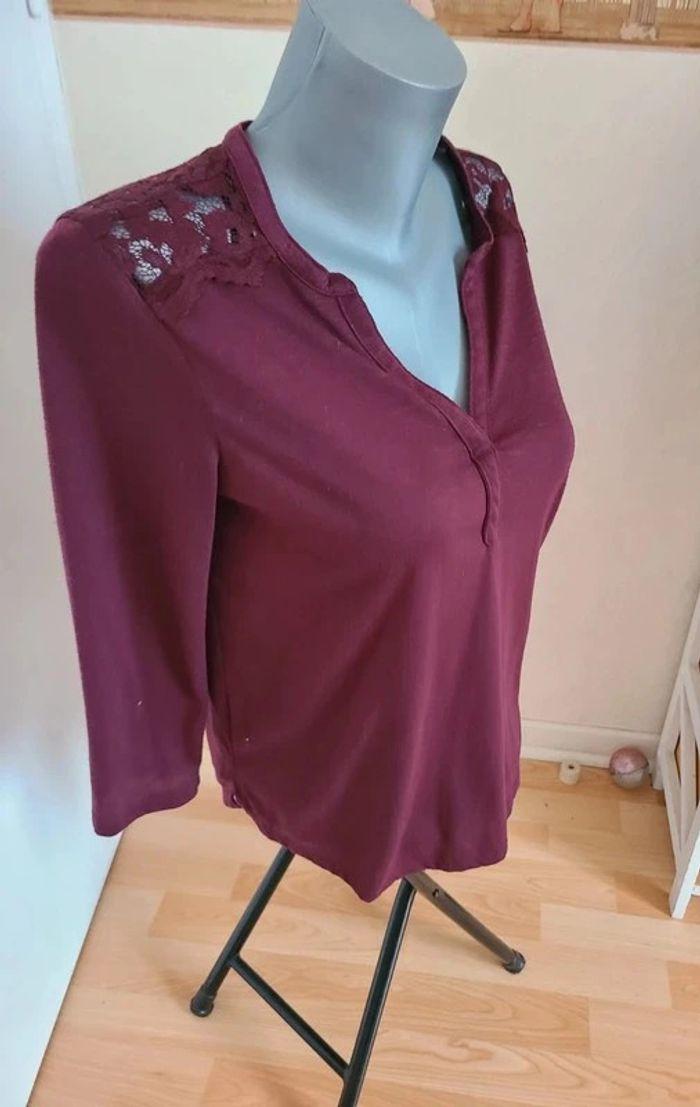 Blouse bordeaux h&m - photo numéro 2