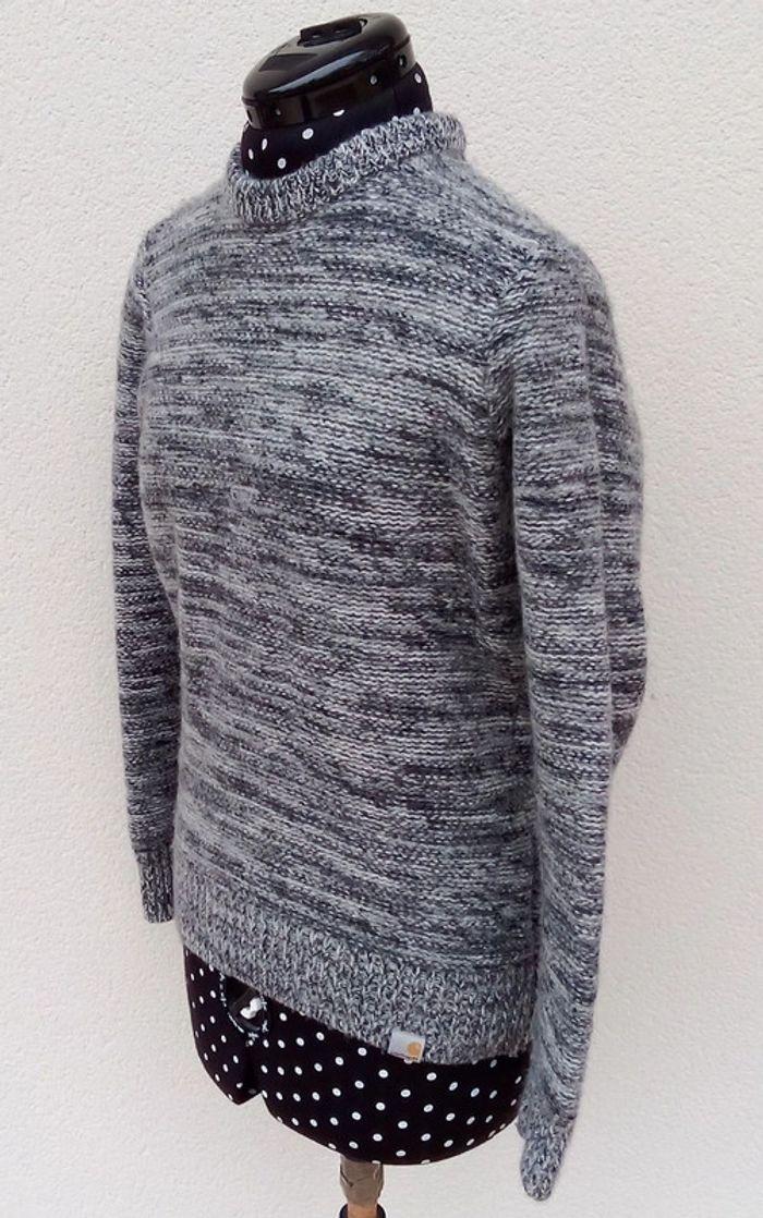 Pull d'hiver en laine d'agneau Carhartt gris chiné taille XS/S - photo numéro 4