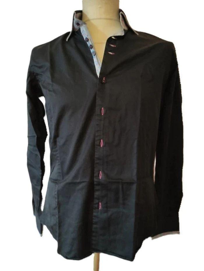 Chemise meadrine french design slim fit Taille M 39/40 noir - photo numéro 1