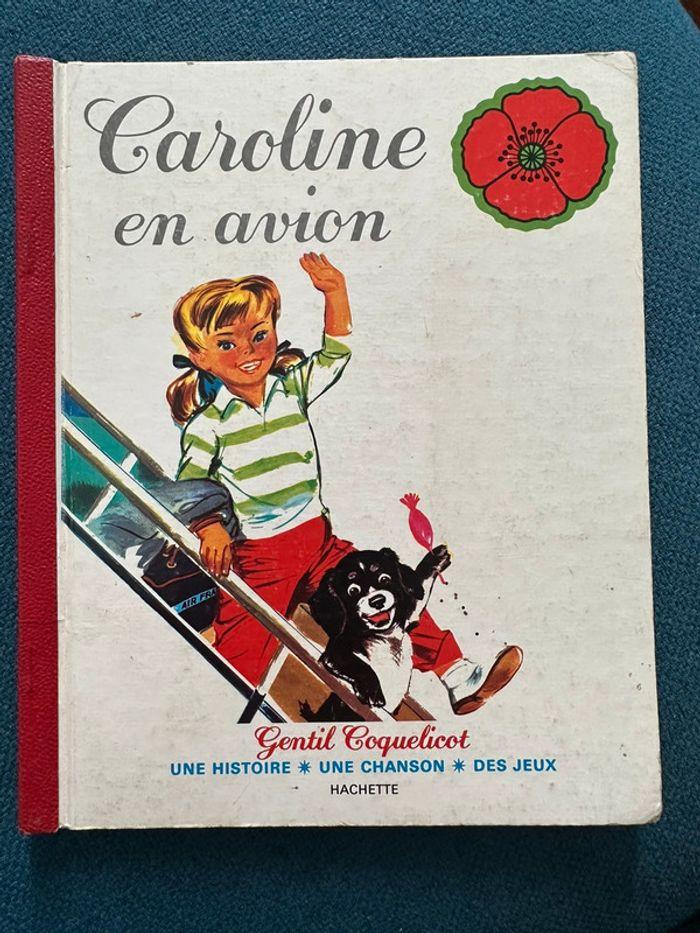 Caroline en avion livre album cartonné pierre probst gentil coquelicot Hachette ancien vintage - photo numéro 1