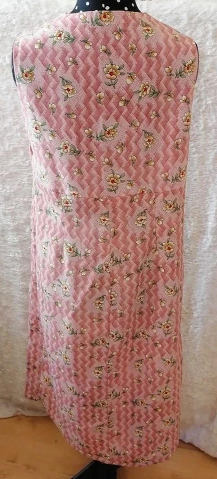 Robe longue rose à fleurs Vintage - photo numéro 4