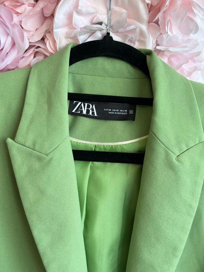 Joli blazer Zara, vert pomme taille 34 - photo numéro 4