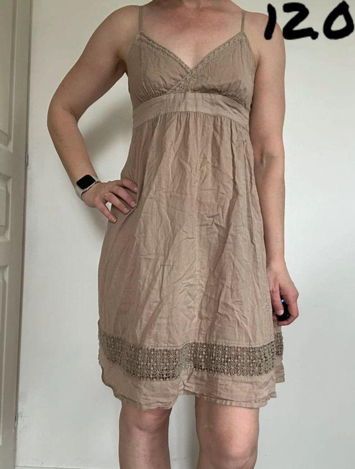 Robe été beige Promod taille 38 💖 - photo numéro 2