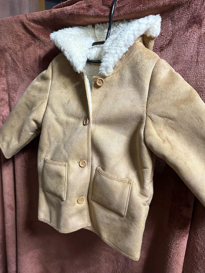 Manteau mixte en daim à capuche - photo numéro 4