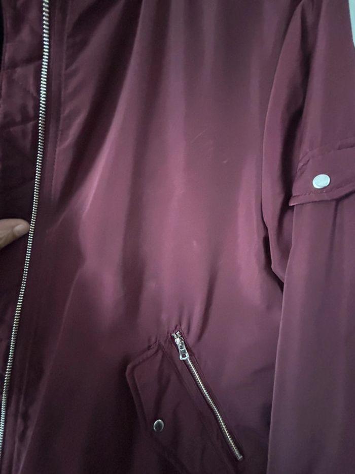 Blouson bombers bordeaux ZARA taille 42 - photo numéro 5