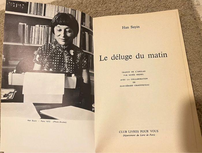 Livre Le déluge du matin Han Suyin - photo numéro 2