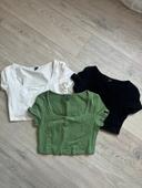 Lot de 3 tops courts SHEIN