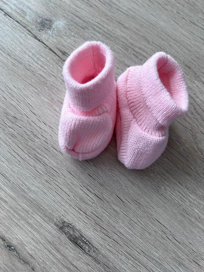 Chaussons naissance rose - photo numéro 2