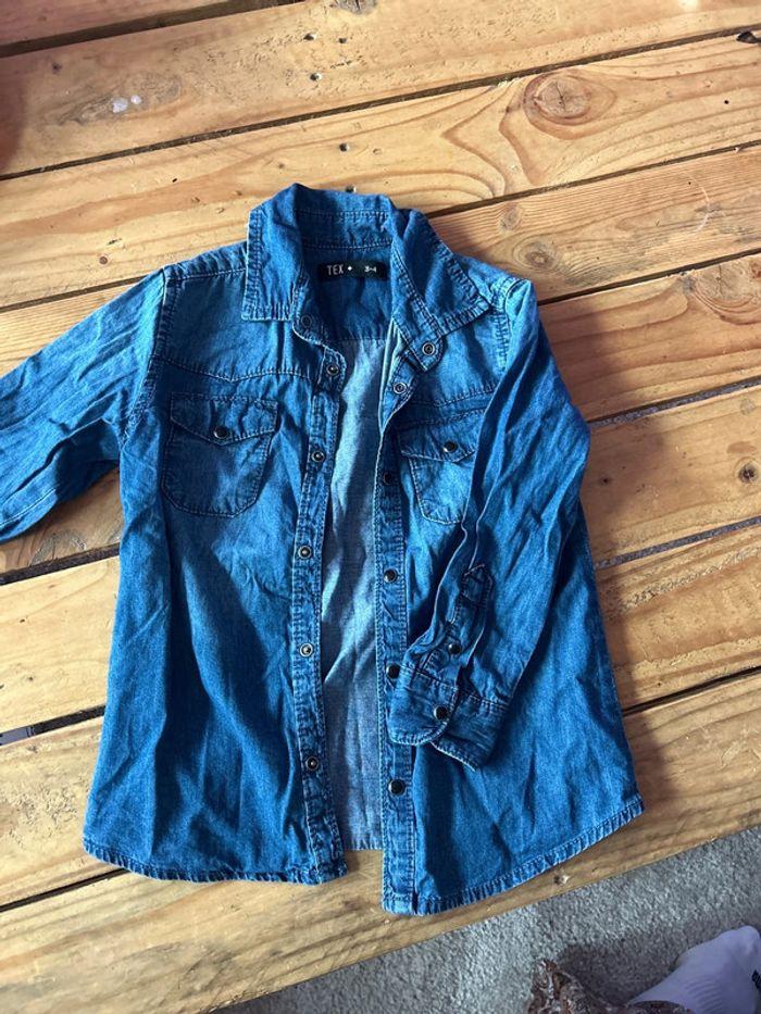 Chemise bleu jean 3-4 ans Tex - photo numéro 1