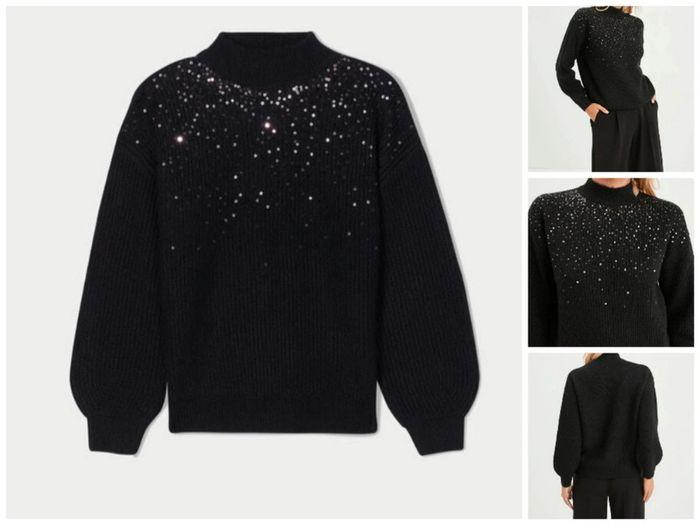 💕Jolie pull côtelé à sequins et col montant femme TXl / 42 liberto 💕 - photo numéro 8