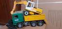 camion chantier avec pelle mecanique