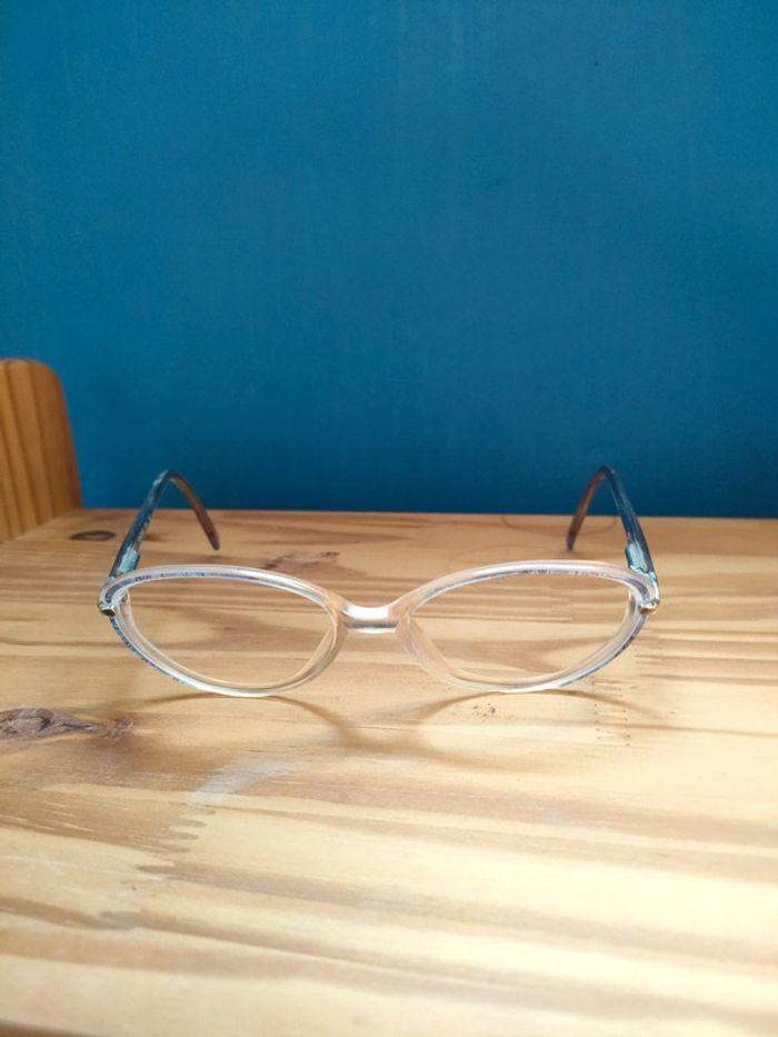 Lunettes vintage bleues monture plastique - photo numéro 5