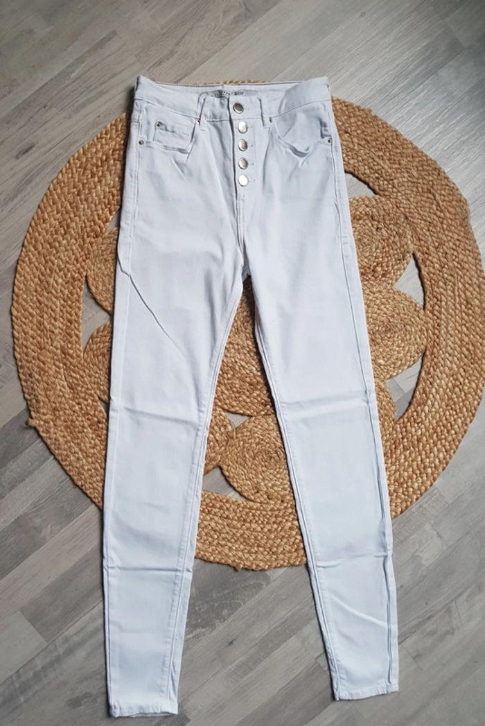 Jean skinny blanc taille haute Tiffosi T34 excellent état - photo numéro 8