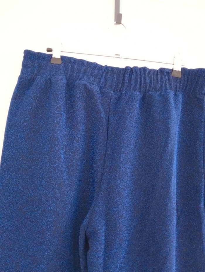 Pantalon bleu à paillettes Promod taille L - photo numéro 6