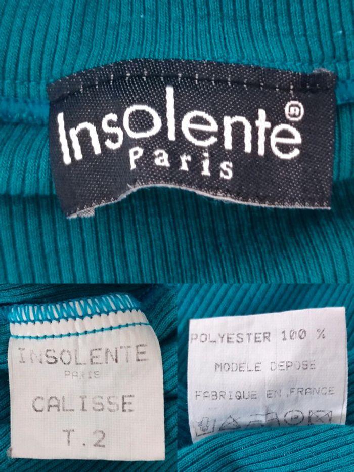 Mini robe moulante turquoise froufrou léopard y2k / Insolente Paris 🇨🇵 36/S à 38/M - photo numéro 9