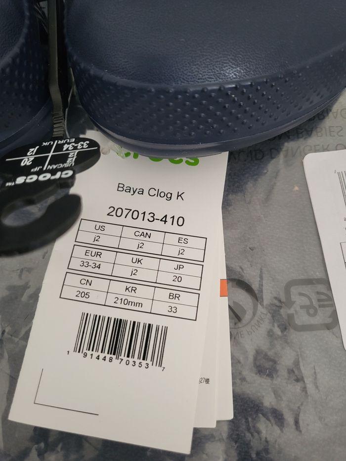 Crocs bleu taille 33/34 - photo numéro 4