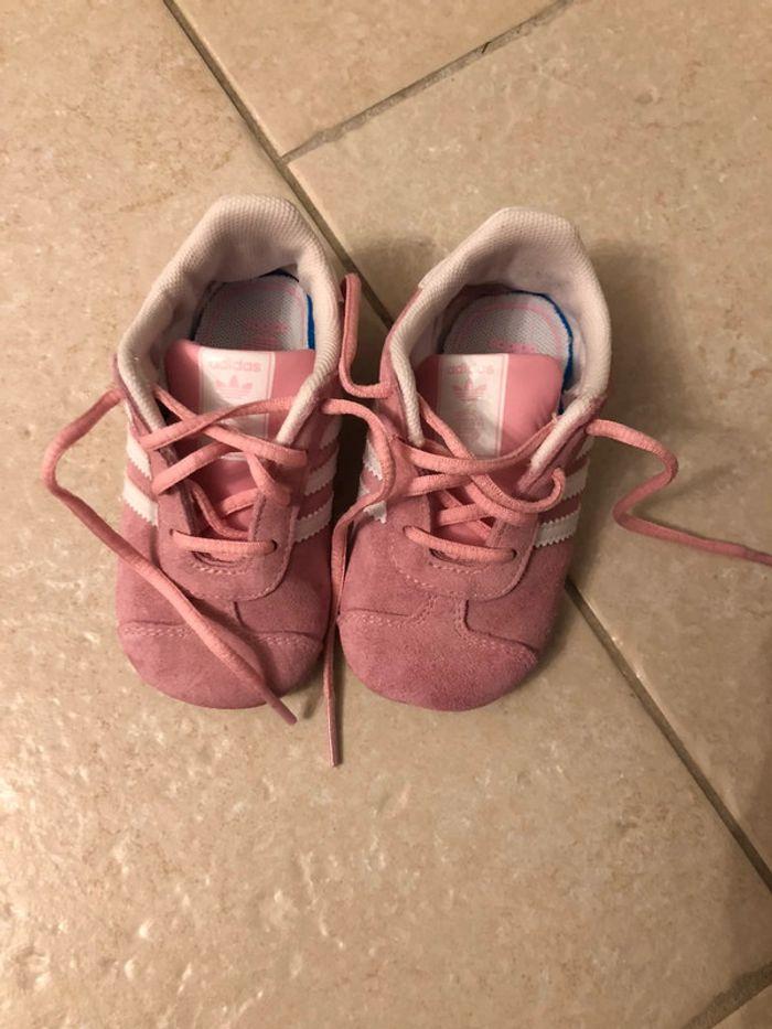 Baskets Gazelle Crib - Rose Blanc adidas - photo numéro 1