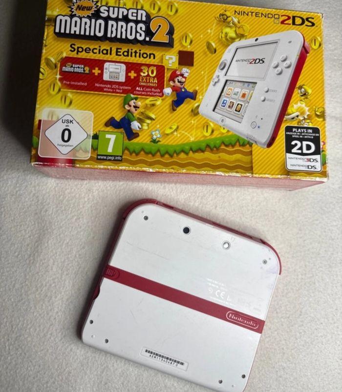 Nintendo 2Ds blanche et rouge avec boîte d’origine - photo numéro 5