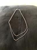 Collier 2 rangées argent 925