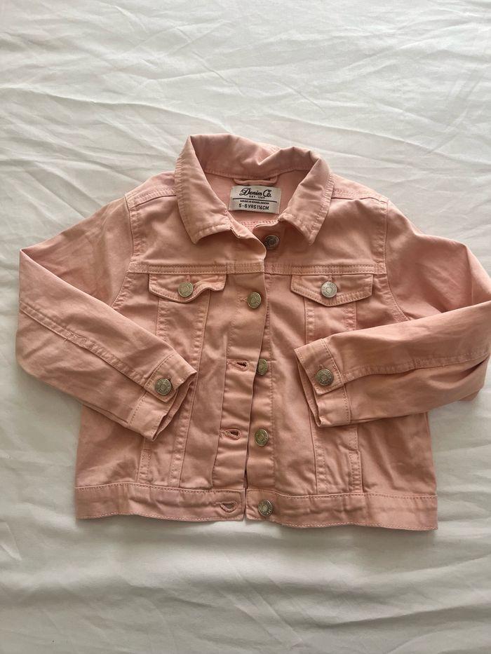 Veste en jean rose 5/6 ans - photo numéro 1