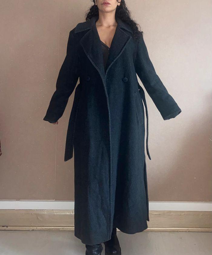 Vintage long trench wool & cashmere - photo numéro 4