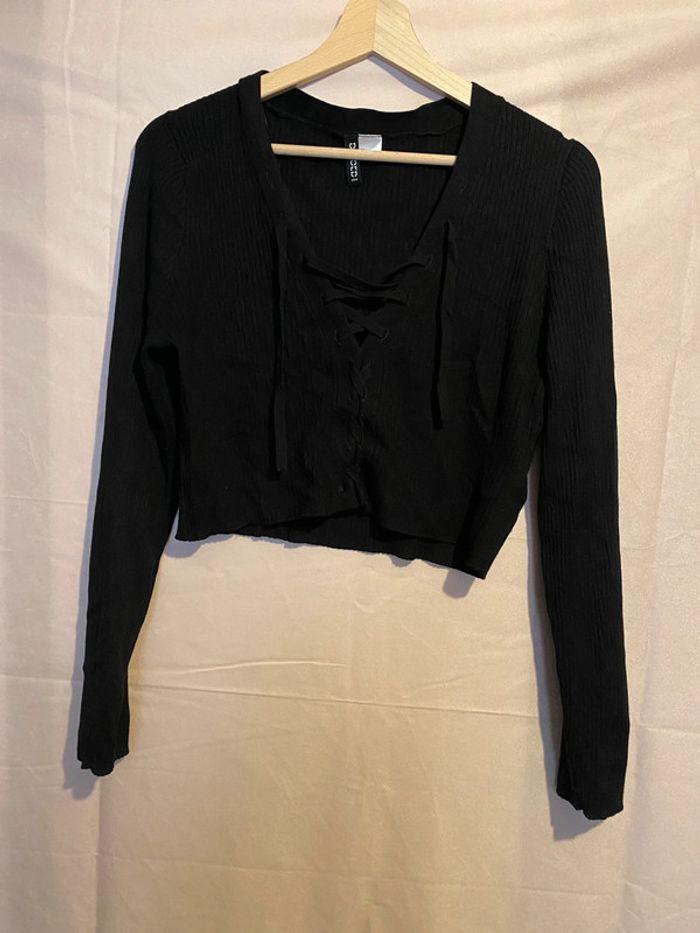 Pull fin noir H&M