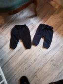 Lot pantalon paillette/velours 6 mois