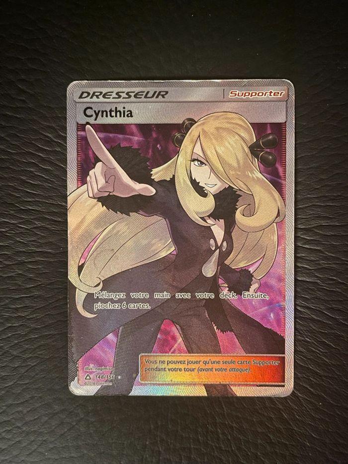 Carte Pokémon Cynthia full art Ultra-Prisme - photo numéro 1