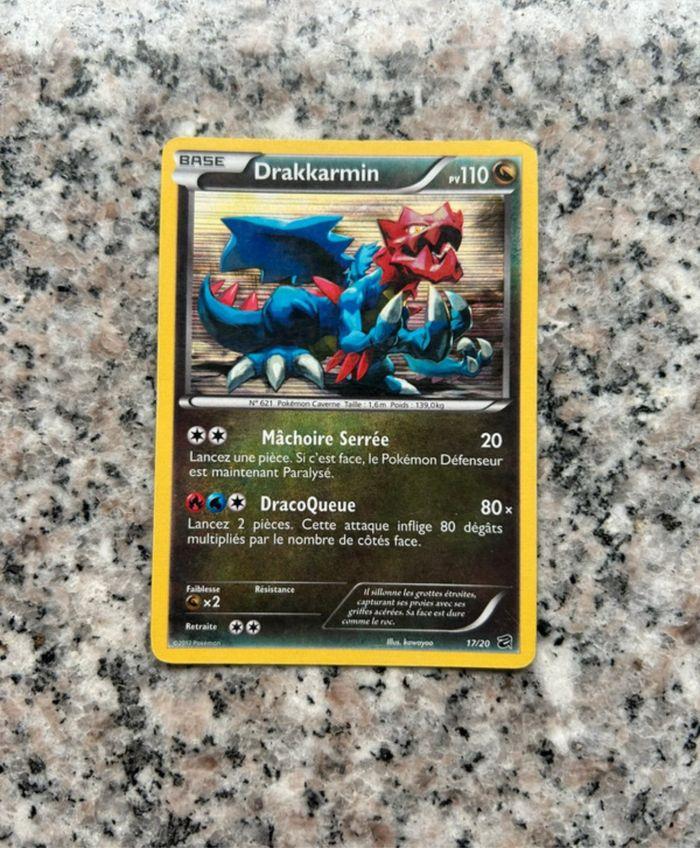 Carte Pokémon française Drakkarmin, Coffre des dragons, Noir & Blanc, holo , 17/20 - photo numéro 1