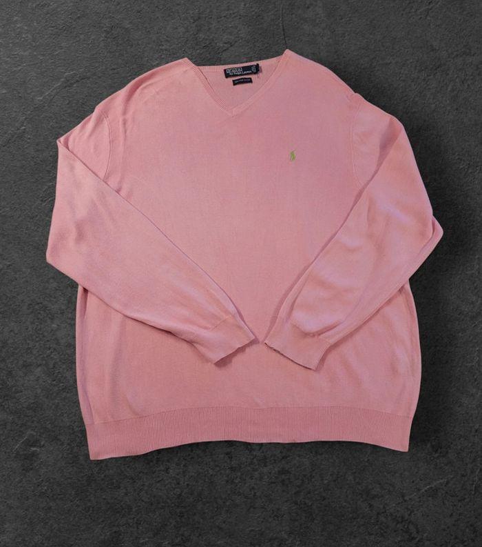 Pull POLO Ralph Lauren Rose Pima Cotton XXL Logo Brodé - photo numéro 2