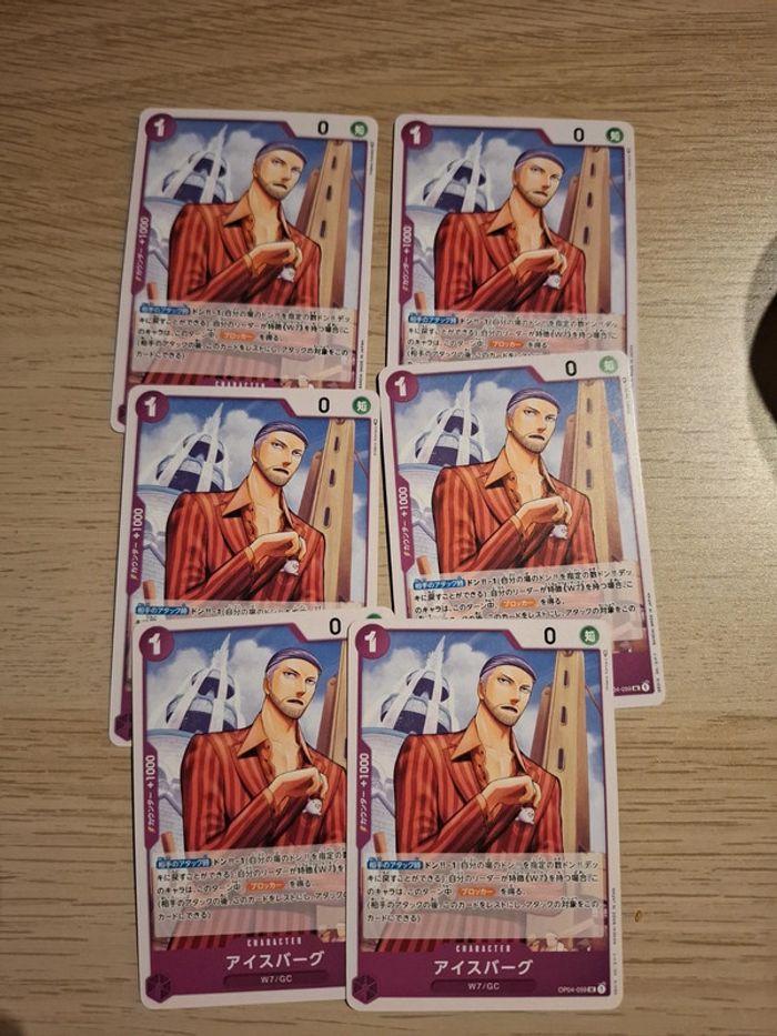 Lot de 6 cartes one piece op04 059