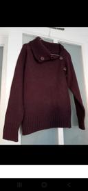 Pull hiver chaud prune