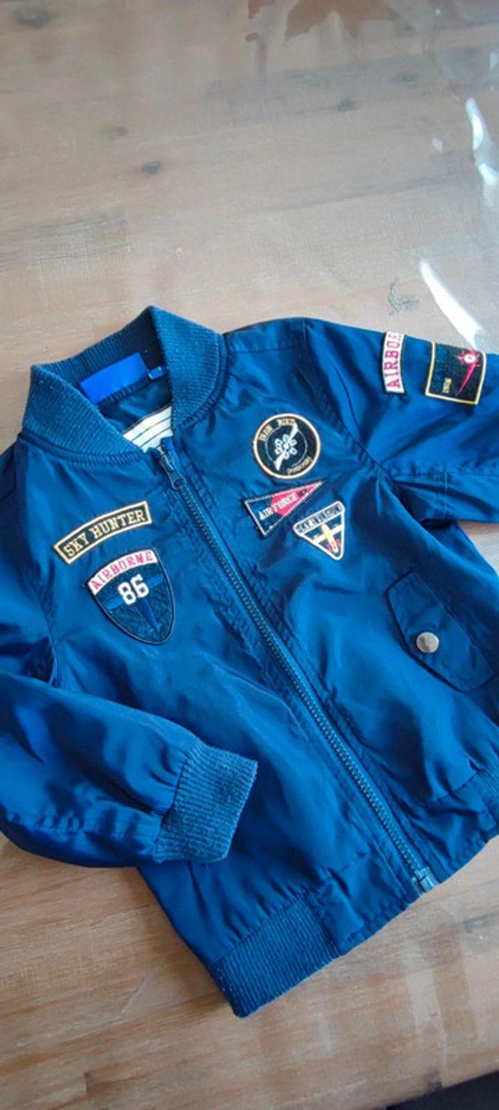 Veste bomber garçon bleue 3ans - photo numéro 1