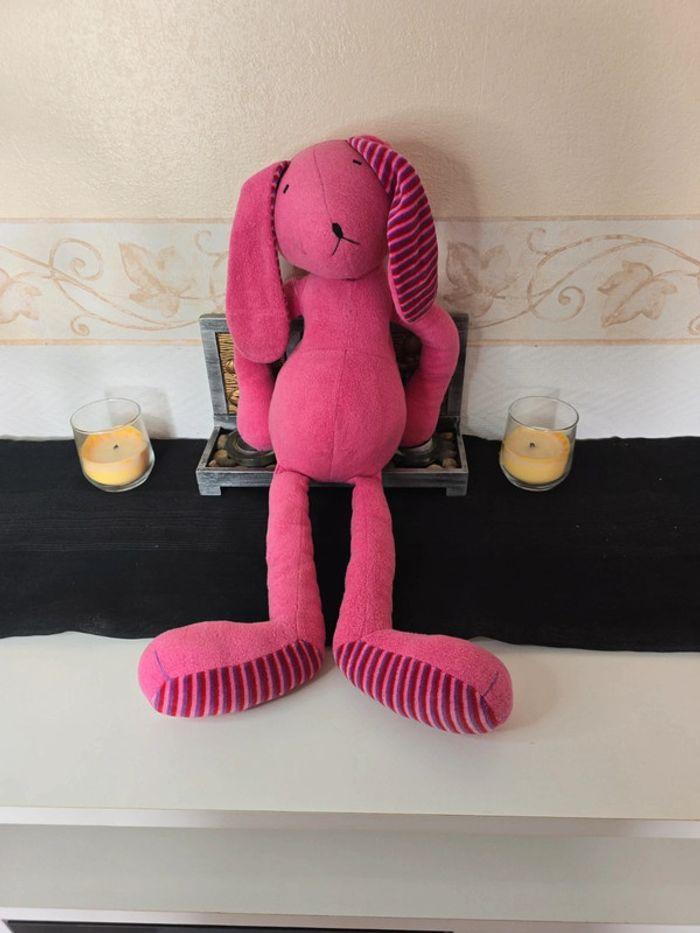 Doudou lapin rose Printemps - photo numéro 1