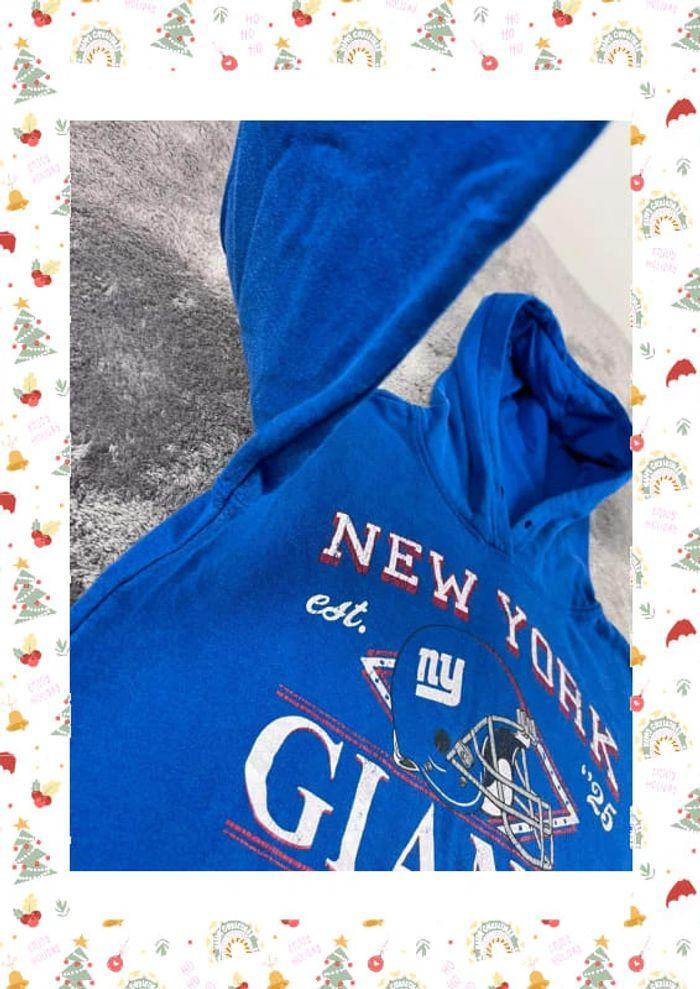 👕 Sweat à capuche Veste University Rare Vintage y2k 90s 2000s New York Giants bleu Taille S 👕 - photo numéro 9