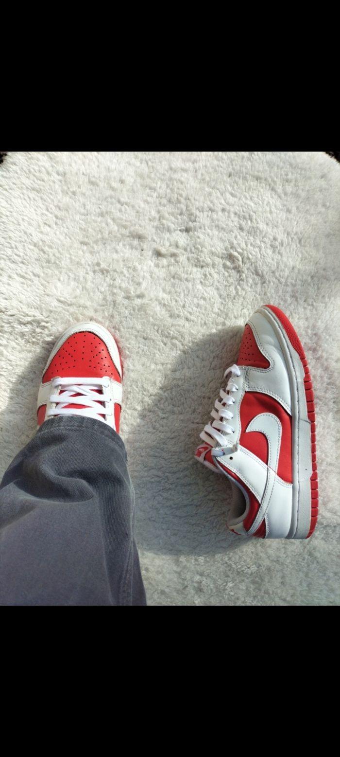 Nike dunk low "championship red" - photo numéro 2