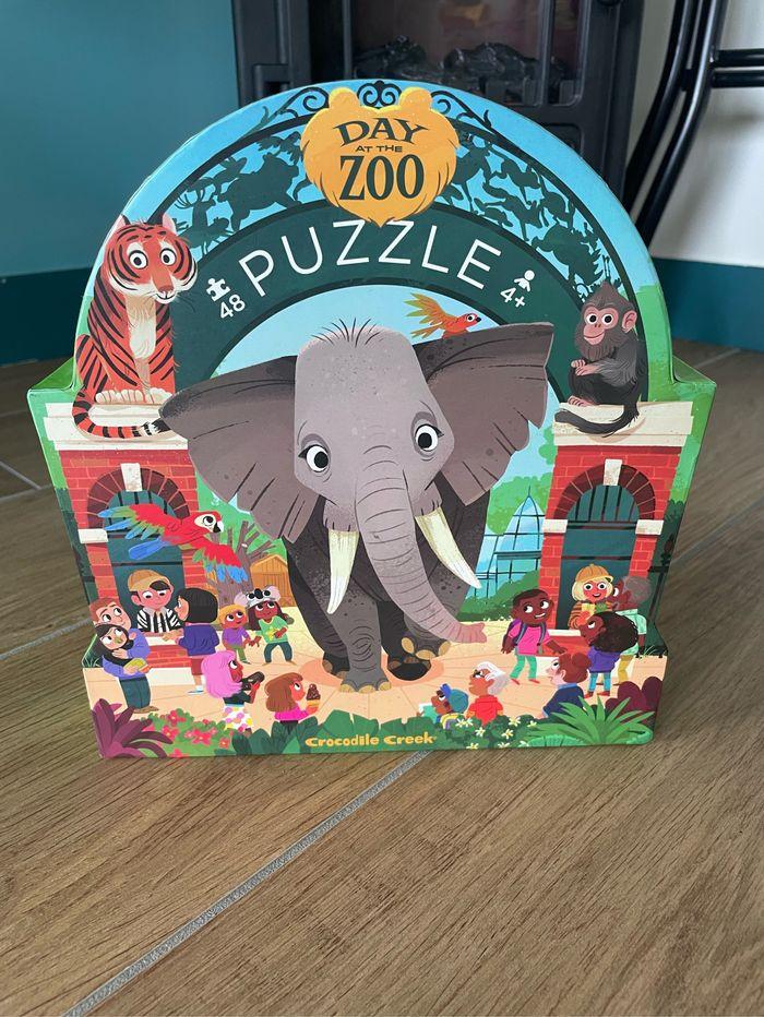 Puzzle enfant 48 pièces « jour au zoo » Crocodile creek - photo numéro 1