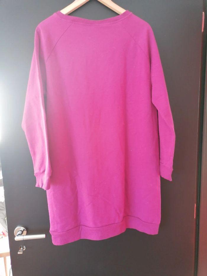 Robe pull sweat shirt rose fushia - photo numéro 2