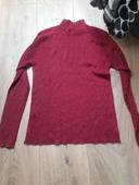 Pull paillette rouge bordeaux