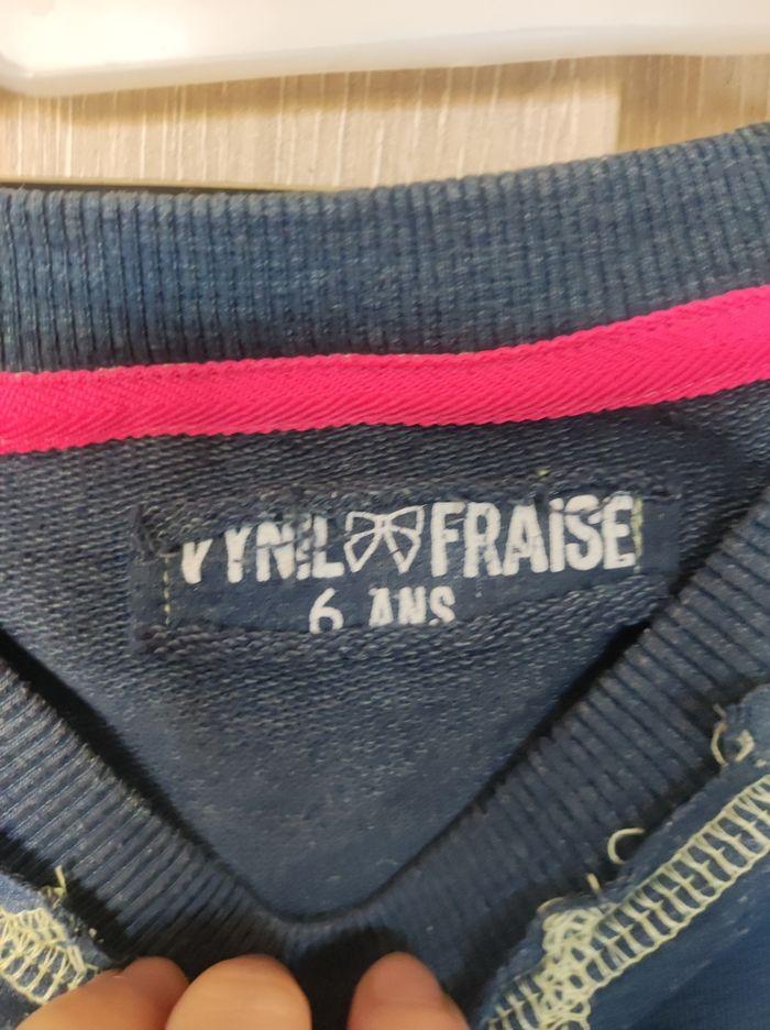 Pull bleu etoile 6 ans vinyl fraise - photo numéro 3