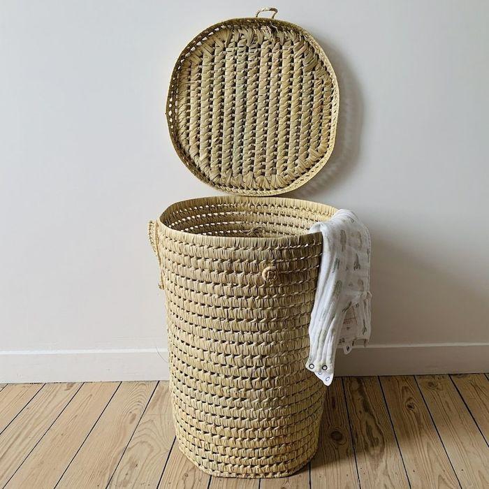 Panier linge en feuille de palmier - photo numéro 1