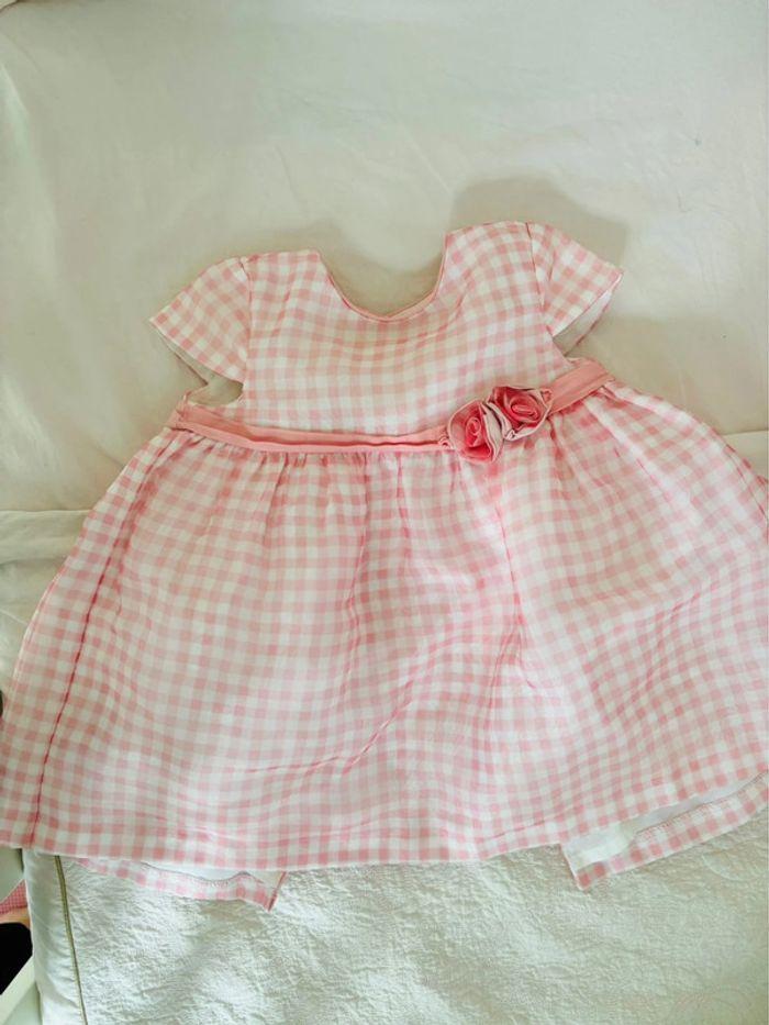 Robe bébé Mayoral Vichy rose 9 mois (74 cm) - photo numéro 1