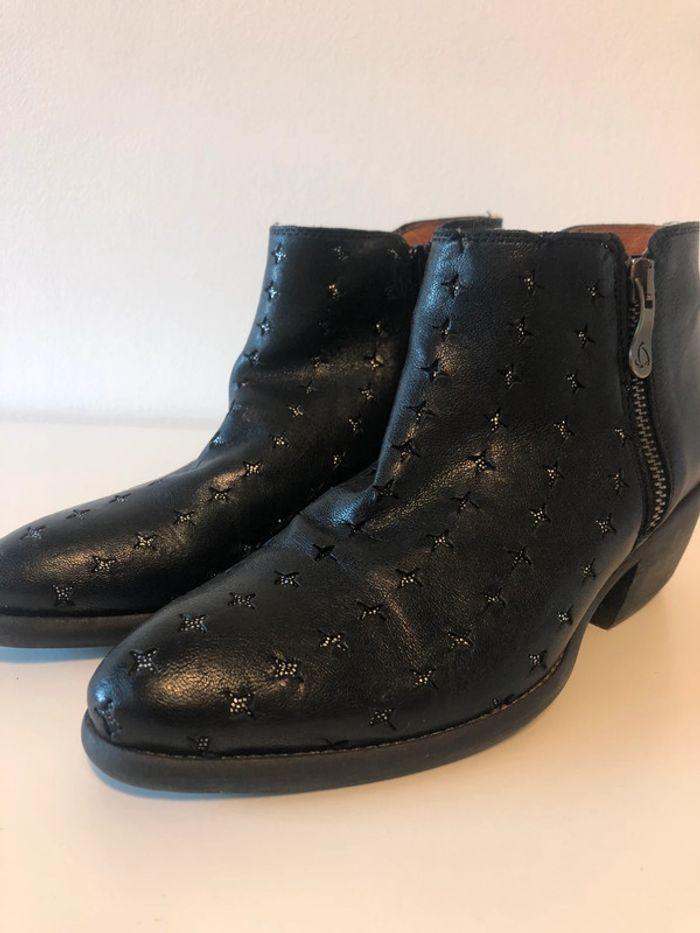 Bottines cuir noires - photo numéro 2